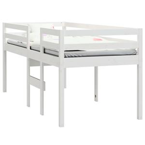 VidaXL Hoogslaper massief grenenhout wit 75x190 cm