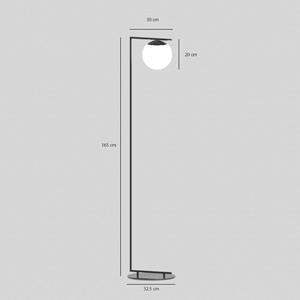 ALDEX Vloerlamp Zac, opaal/wijnrood, 1-lamp