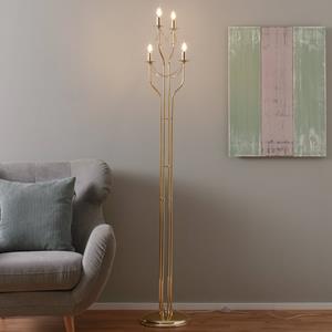 Euluna Gouden afwerking - fraai ontworpen vloerlamp Retro