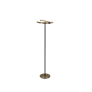 Searchlight Aerial LED vloerlamp, messing/zwart, staal, silicone