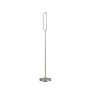 Searchlight LED vloerlamp Mod, messingkleurig, dimbaar in 3 stappen, staal