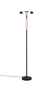 Trio Lighting LED vloerlamp Celeste chroom/hout 160 cm glas/metaal Touchdim