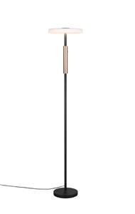 Trio Lighting LED vloerlamp Celeste wit/bruin 160 cm glas/metaal Touchdim