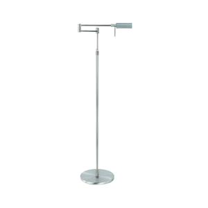Highlight LED vloerlamp New Bari, nikkel, hoogte 139 cm, metaal, dimmer