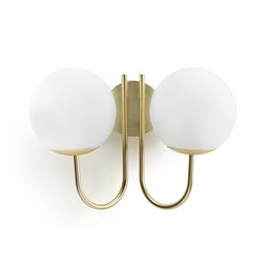 LA REDOUTE INTERIEURS Wandlamp in messing en opaline glas, Moricio