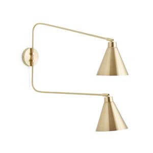 LA REDOUTE INTERIEURS Dubbele scharnierende wandlamp in ijzer, Hiba