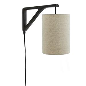 AM.PM Wandlamp met kap in dik linnen Jakomé