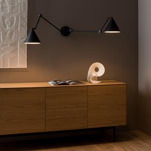 AM.PM Gearticuleerde wandlamp, 2 armen, Moke