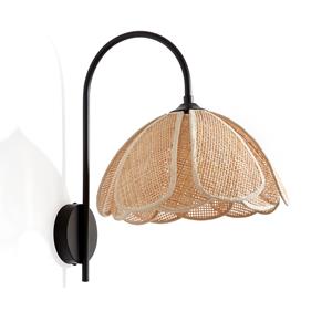 LA REDOUTE INTERIEURS Wandlamp met metalen bloemblaadjes van staal en rotan, Lola