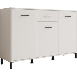 Meubella Dressoir Vidor - Wit - 138 cm - 1 lade