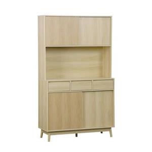 Sweeek  Dressoir, decor hout 4 deuren 3 lades 110 cm