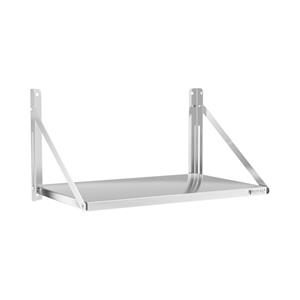Royal Catering Wandplank - inklapbaar - 80 x 45 cm - 40 kg - roestvrij staal