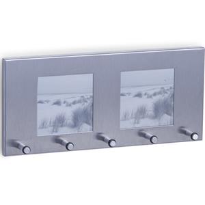 Zeller Sleutelrek zilver voor 5 sleutels met foto vensters 29 cm -