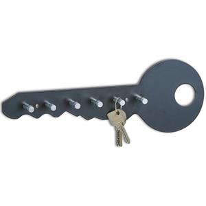 Zeller Sleutelrek voor 6 sleutels - zwart - 35 cm - Sleutels ophangen - Sleutelrekjes -