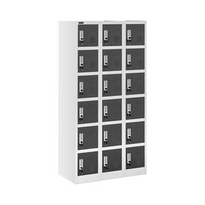 Fromm & Starck Metalen opbergkast - 18 lockers - grijs