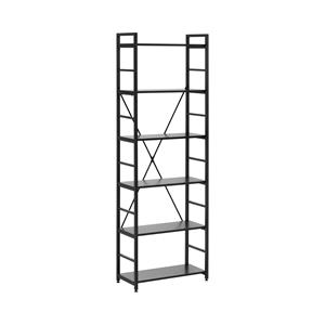 Fromm & Starck boekenkast industrieel - 28 x 60 x 182 cm - 150 kg - zwart