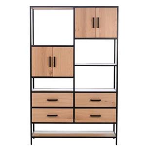 DÉJA Living  Vakkenkast Eikenhout - 120x40x190cm - 4 Deurs - Soy