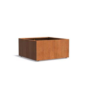 Tuinvoordeel Andes cortenstaal 120x120x60 cm plantenbak met wielen