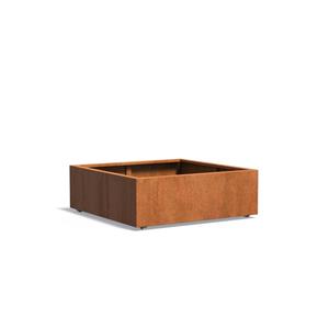 Tuinvoordeel Andes cortenstaal 120x120x40 cm plantenbak met wielen