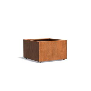 Tuinvoordeel Andes cortenstaal 100x100x60 cm plantenbak met wielen