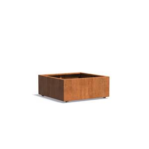 Tuinvoordeel Andes cortenstaal 100x100x40 cm plantenbak met wielen