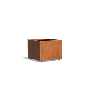 Tuinvoordeel Andes cortenstaal 80x80x60 cm plantenbak met wielen