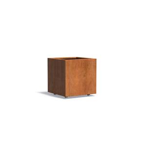 Tuinvoordeel Andes cortenstaal 70x70x70 cm plantenbak met wielen