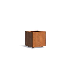 Tuinvoordeel Andes cortenstaal 60x60x60 cm plantenbak met wielen
