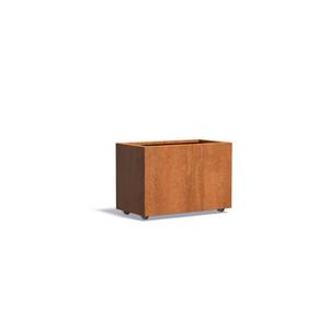 Tuinvoordeel Andes cortenstaal 90x50x60 cm plantenbak met wielen
