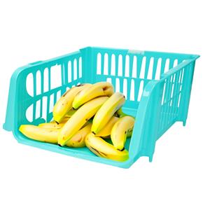 PlasticForte Stapelbare opbergmand - Blauw - 20 liter - kunststof - 43 x 32 x 16 cm -