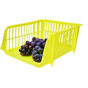 PlasticForte Stapelbare opbergmand - Groen - 20 liter - kunststof - 43 x 32 x 16 cm -