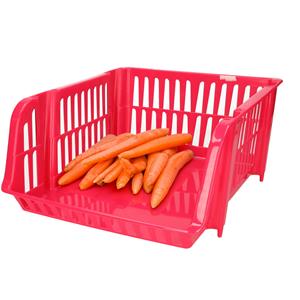PlasticForte Stapelbare opbergmand - Roze - 20 liter - kunststof - 43 x 32 x 16 cm -