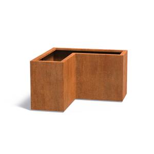 Tuinvoordeel Andes cortenstaal 100x100x40x60 cm hoek plantenbak