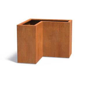 Tuinvoordeel Andes cortenstaal 100x100x40x80 cm hoek plantenbak