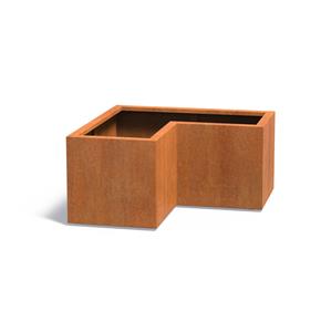 Tuinvoordeel Andes cortenstaal 100x100x50x50 cm hoek plantenbak