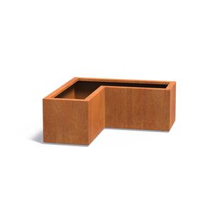 Tuinvoordeel Andes cortenstaal 100x100x40x40 cm hoek plantenbak