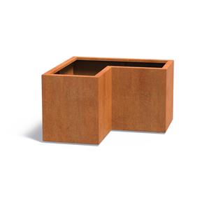 Tuinvoordeel Andes cortenstaal 100x100x50x60 cm hoek plantenbak