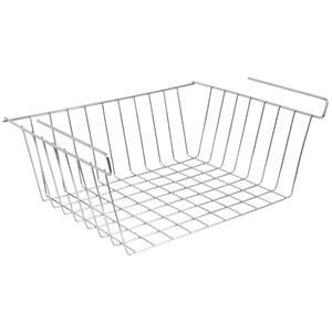MSV Kastmandje - opberg/hang mandjes - rvs - zilver - 30 x 24 x 13.5 cm -