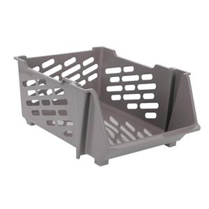 Storage Solutions Stapelbare opbergmand - Bruin - 29 liter - kunststof - x x 20 cm -