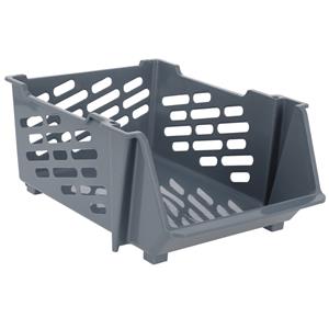 Storage Solutions Stapelbare opbergmand - Grijs - 29 liter - kunststof - x x 20 cm -