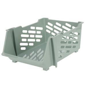 Storage Solutions Stapelbare opbergmand - Groen - 29 liter - kunststof - x x 20 cm -