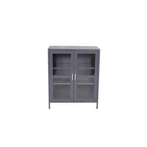Fjôrd  Vitrinekast Grijs - 97x80cm - Acero