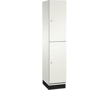 C+P Lockerkast met twee verdiepingen Cambio, 1 compartiment, kastframe zuiverwit / deur wit, breedte 400 mm