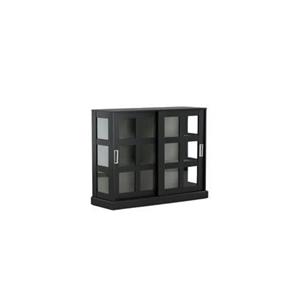 Fjôrd  Vitrinekastje Zwart - 120x40x95cm - Lock