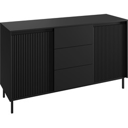 Meubella Dressoir Orvana - Zwart - 153 cm