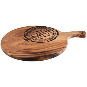 Vega Eetplank Prescott met print, rond; 30.5x1.5 cm (ØxH); bruin; rond