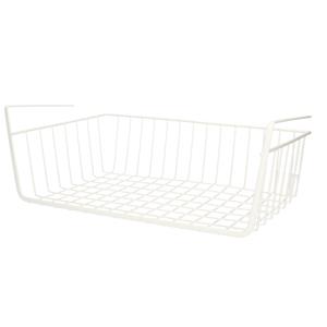 Urban Living Kastmandje - opberg/hang mandjes - rvs - wit - x 25 x 14 cm -