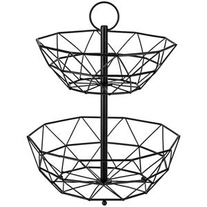 PULSIVA Etagère Edwina gepoedercoat; 30x38x30 cm (BxHxD); zwart