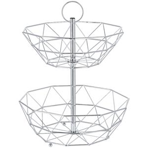 PULSIVA Etagère Edwina verchroomd; 30x38x30 cm (BxHxD); zilver