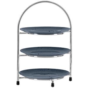 Vega Borden-etagère Athea incl. borden Alessia; 26 cm (H); zilver/grijs; rond